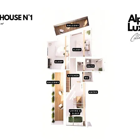 Apartment Penthouse N'1 - Alpenluxus Collection *